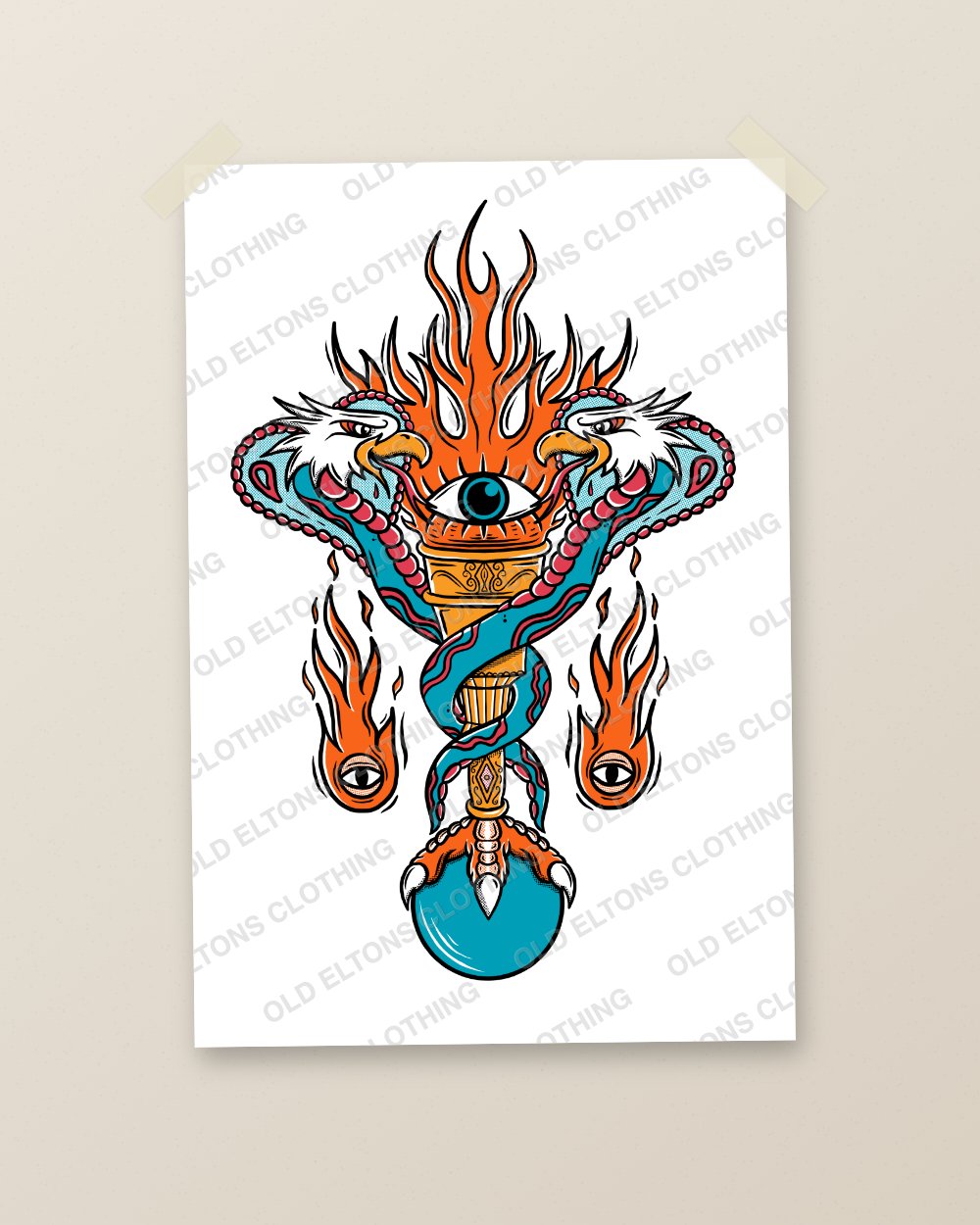 Through Hell & Back unframed art print by Old Eltons Clothing