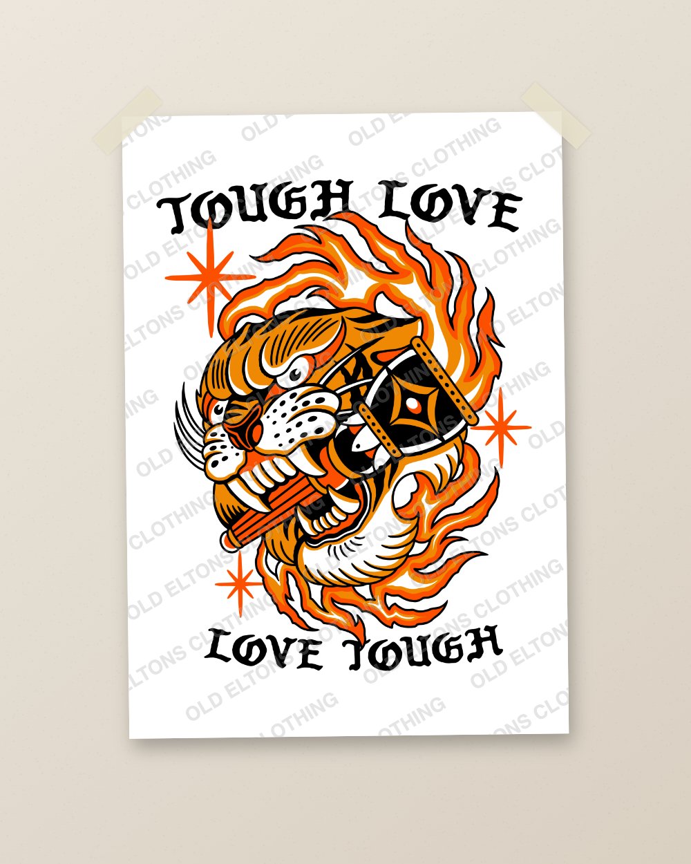 Tough Love unframed art print by Old Eltons Clothing