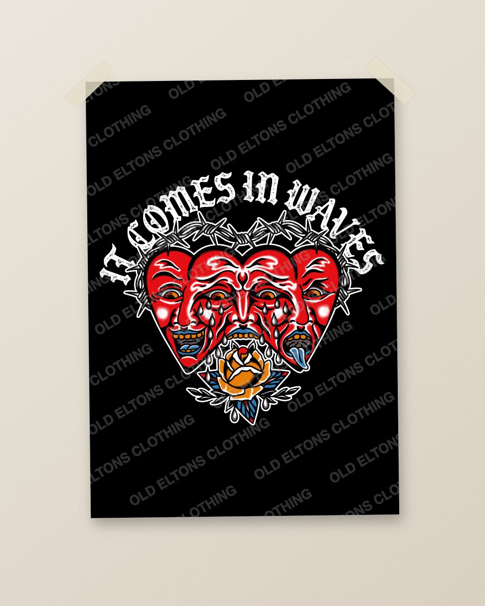 It Comes In Waves unframed art print by Old Eltons Clothing
