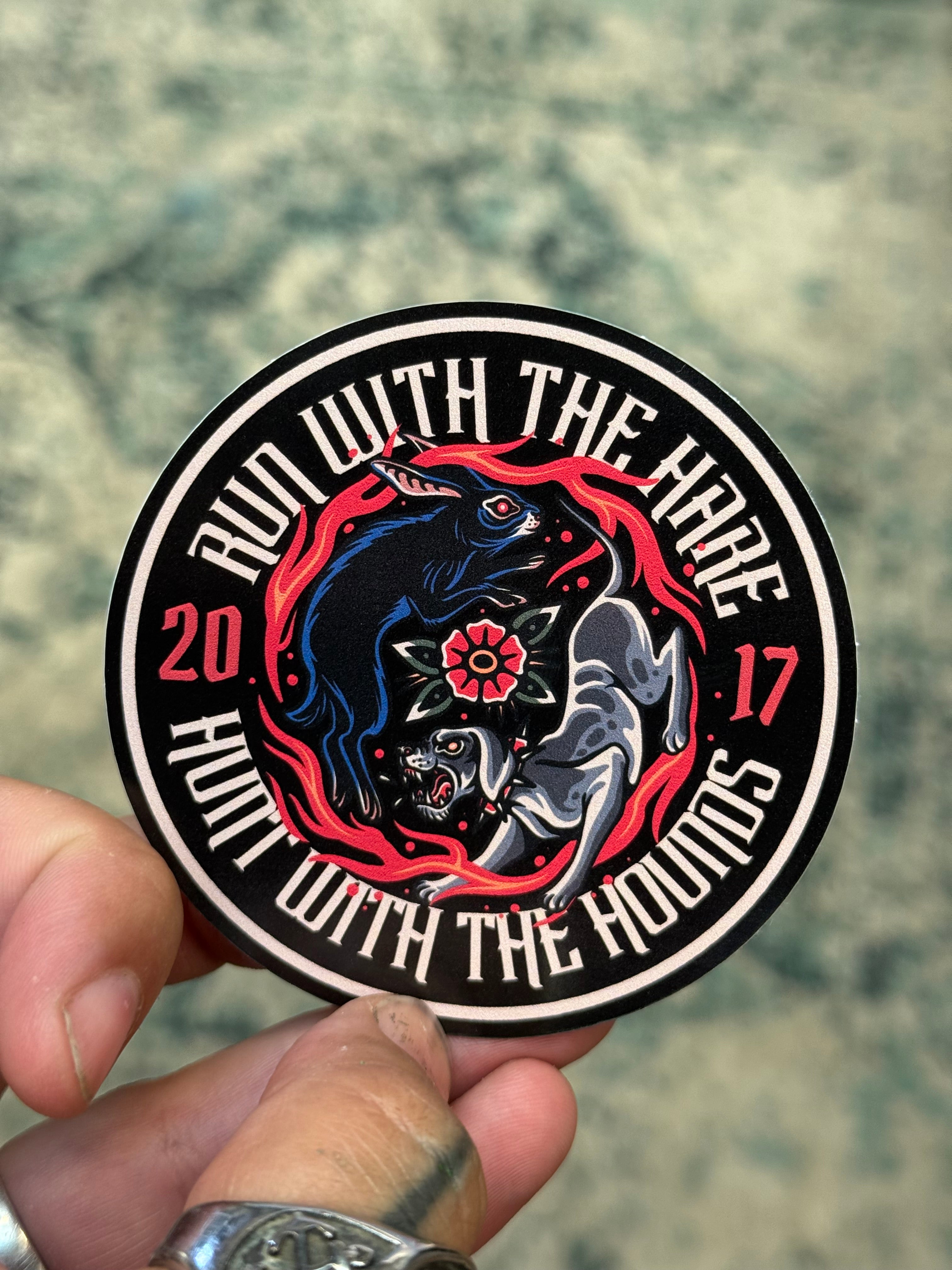 Run With The Hare Sticker