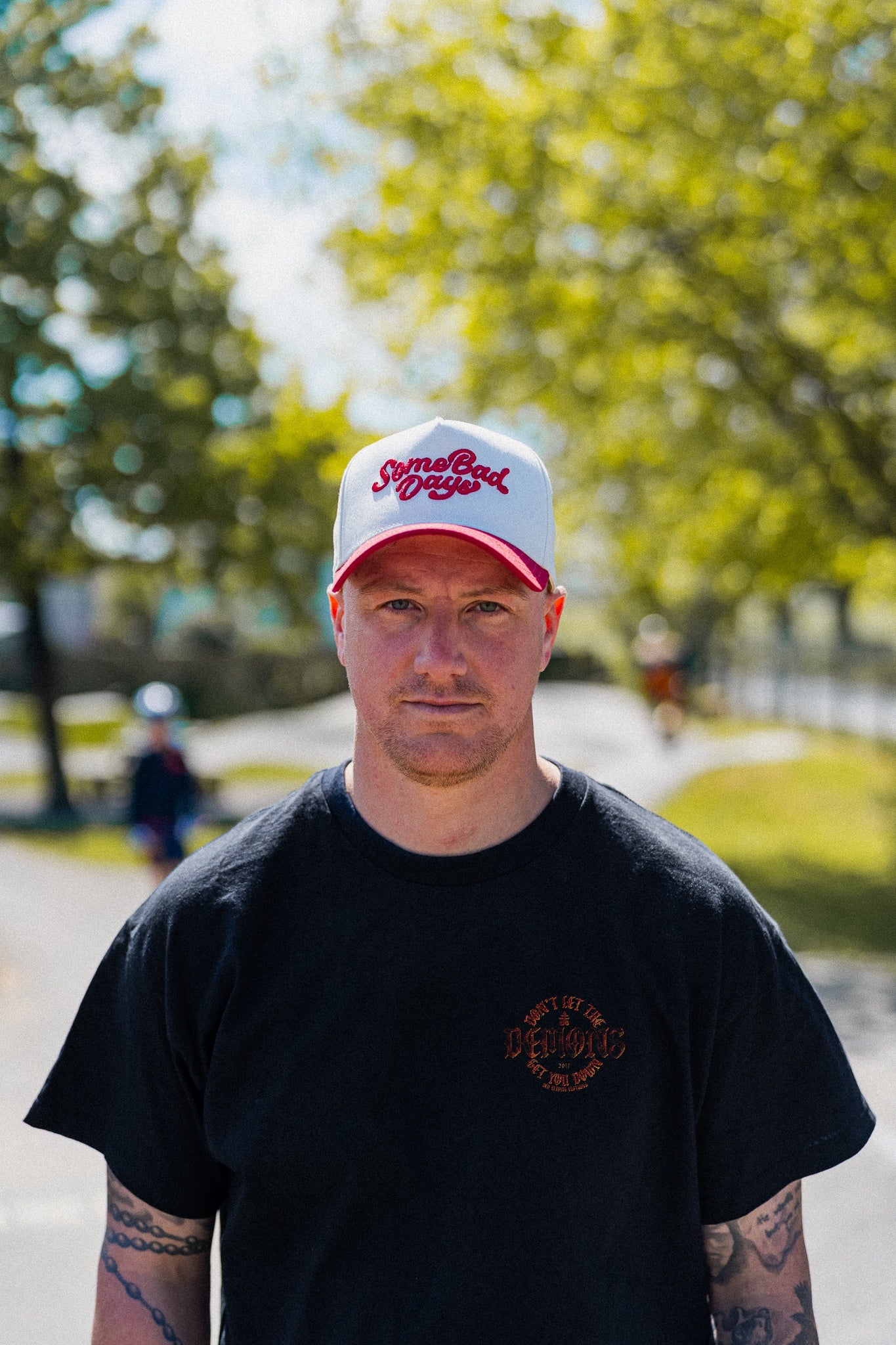 Some Bad Days Cap Front Red Cap